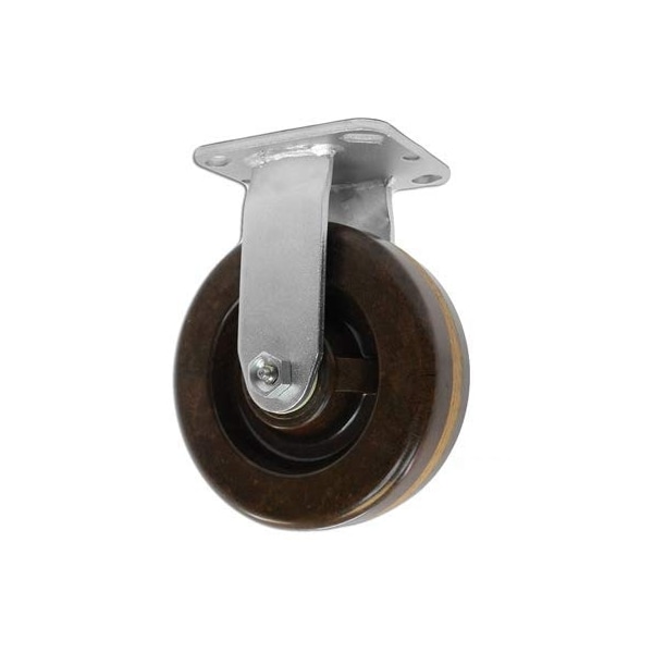 4"x2" HIGH Temperature PHENOLIC Wheel Rigid Caster, 600 lbs Capac